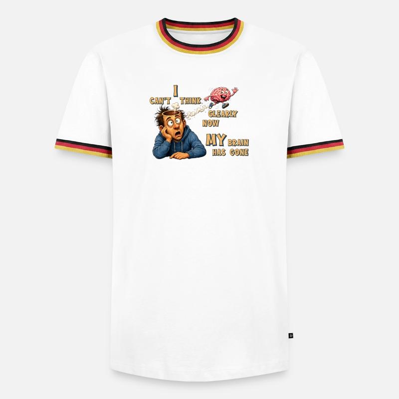 Thinking Offline - My Brain Has Quit - Men's Ringer Shirt - white/tricolour