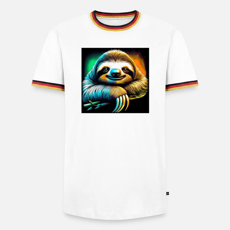 sloth - Men's Ringer Shirt - white/tricolour