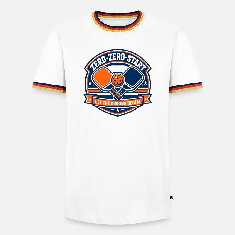 Zero-Zero-Start Drinking Badge - Men's Ringer Shirt - white/tricolour