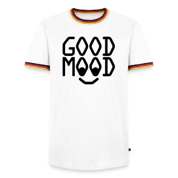 Bonne humeur - T-shirt contrasté Homme - blanc/tricolore - Devant - AI Model Female 172 light (172cm) & AI Model Male 185 light (185cm)