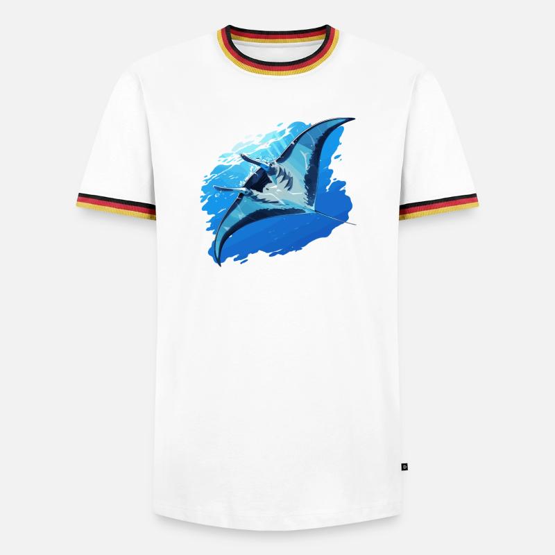 Rays Manta Rays - Men's Ringer Shirt - white/tricolour