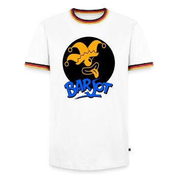 Barjot  - T-shirt contrasté Homme - blanc/tricolore - Devant - AI Model Female 172 light (172cm) & AI Model Male 185 light (185cm)