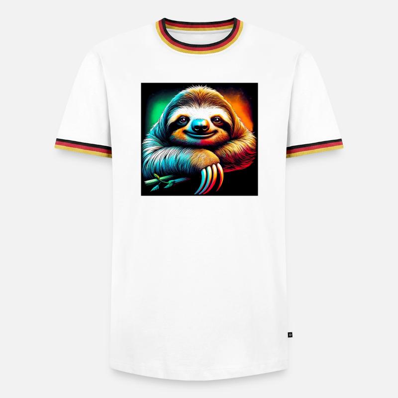 sloth - Men's Ringer Shirt - white/tricolour