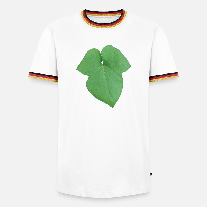 Green_Leaf_-_Tiny_Red_Spider - Men's Ringer Shirt - white/tricolour