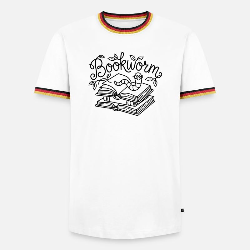 Bookworm - Men's Ringer Shirt - white/tricolour