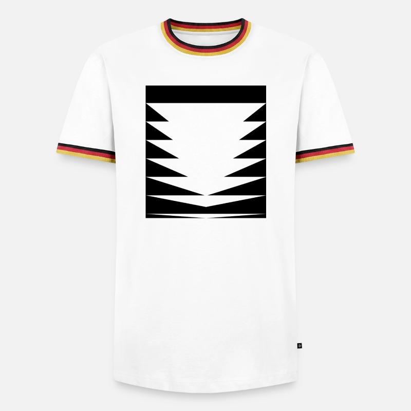 Triangles Pattern design - Men's Ringer Shirt - white/tricolour