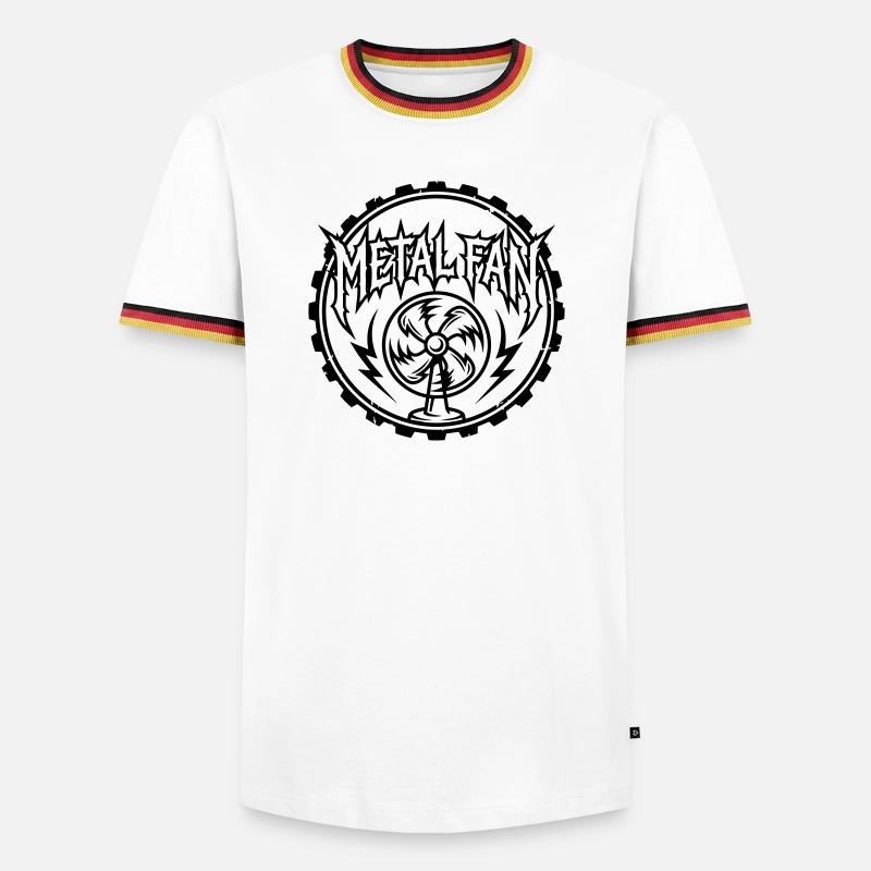 Metallventilator - Männer Kontrast-T-Shirt - Weiß/Dreifarbig