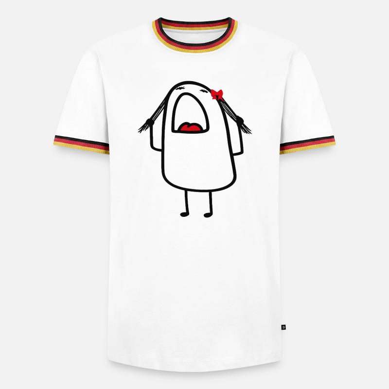 Red Bow Backpack Buddy - Men's Ringer Shirt - white/tricolour
