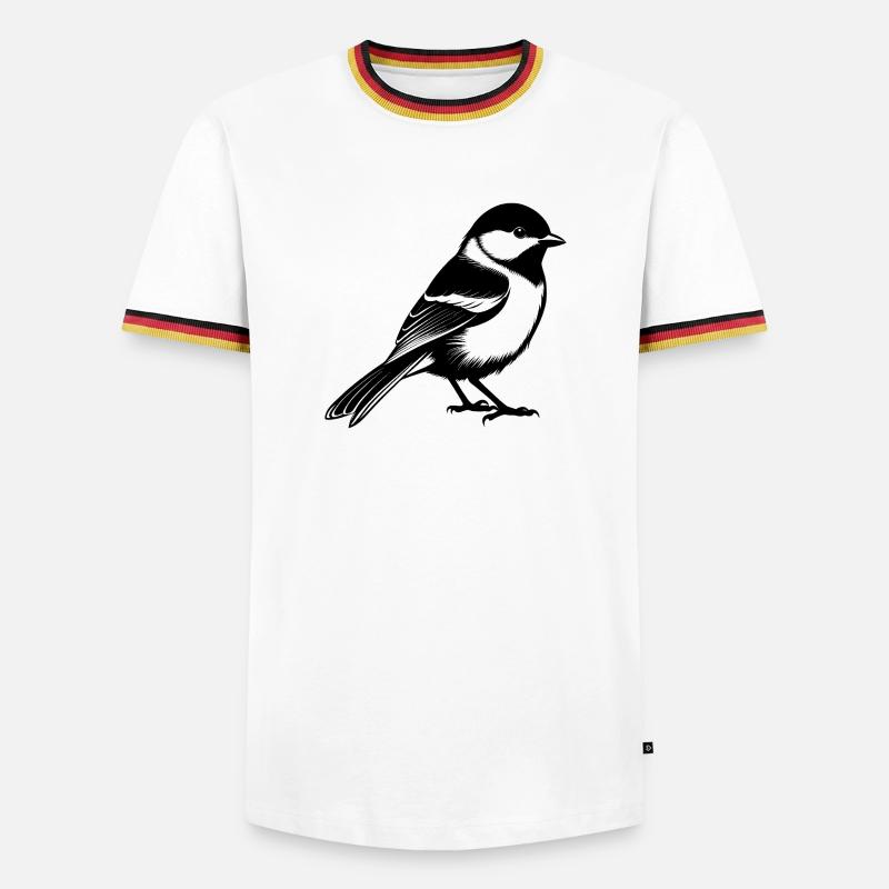 Black capped Chickadee - Men's Ringer Shirt - white/tricolour