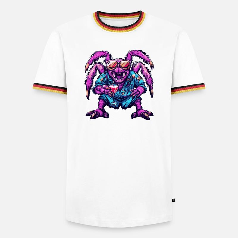 Tarantula Comic Summer - Men's Ringer Shirt - white/tricolour