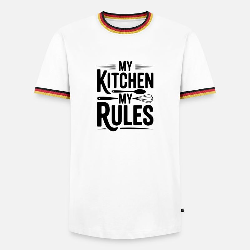 My Kitchen My Rules - Men's Ringer Shirt - white/tricolour