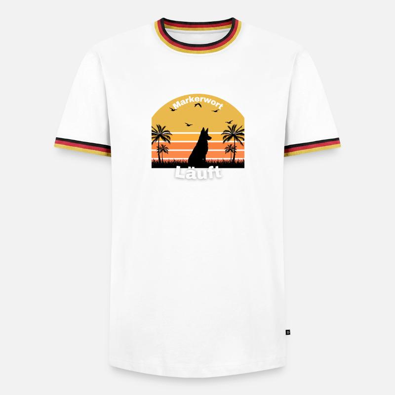 Exécution de mots de repère - T-shirt contrasté Homme - blanc/tricolore