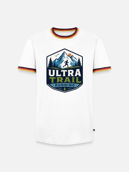 Ultra Trail Running - Men's Ringer Shirt - white/tricolour