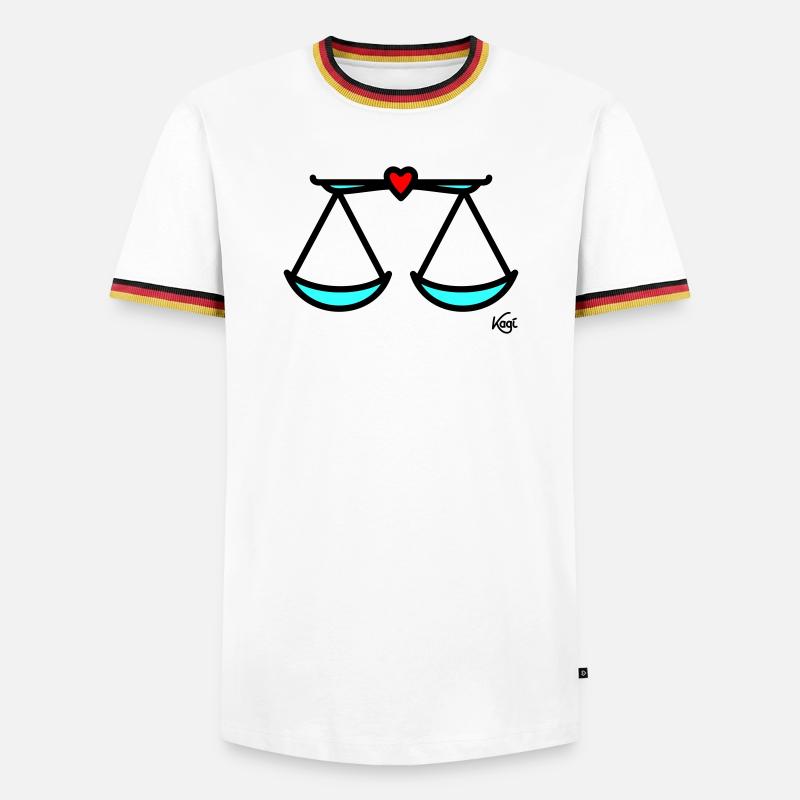 Large scale - Men's Ringer Shirt - white/tricolour
