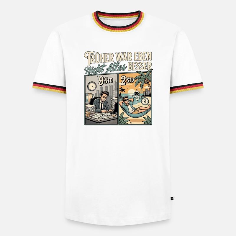 KI Experte - Männer Kontrast-T-Shirt - Weiß/Dreifarbig
