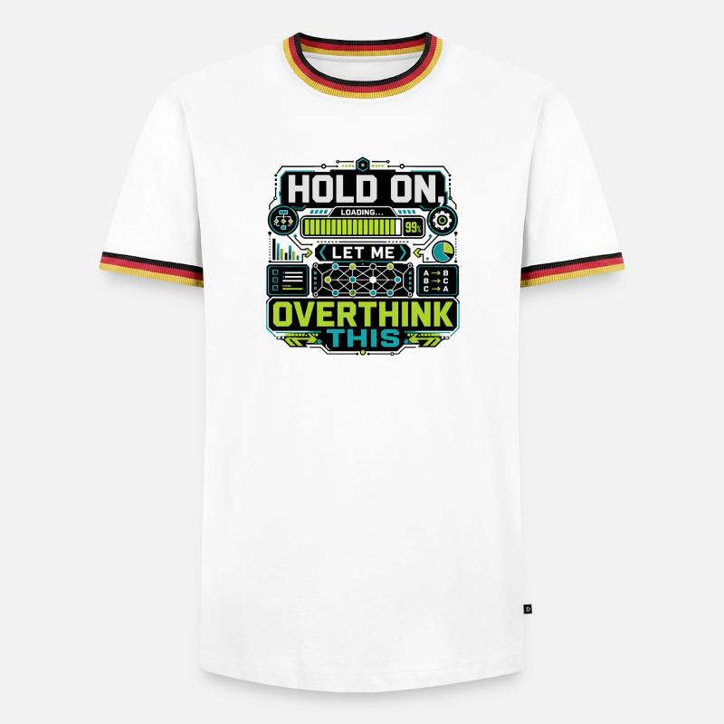 Overthink This Loading Screen - Men's Ringer Shirt - white/tricolour
