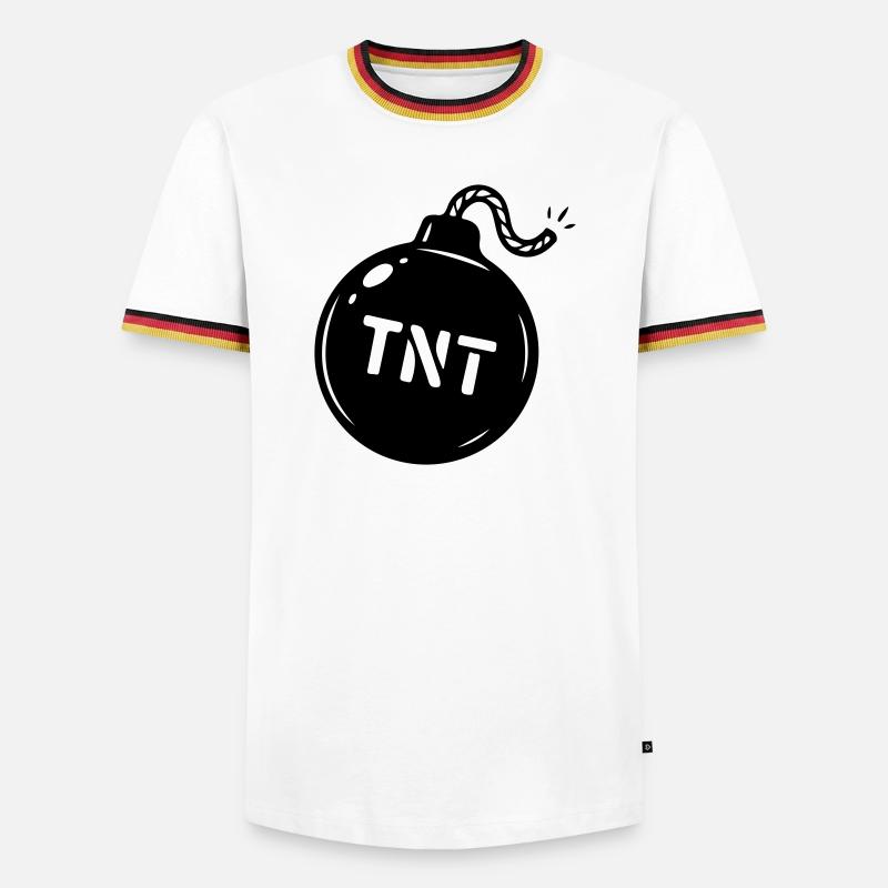 Bomb TNT Symbol - Men's Ringer Shirt - white/tricolour