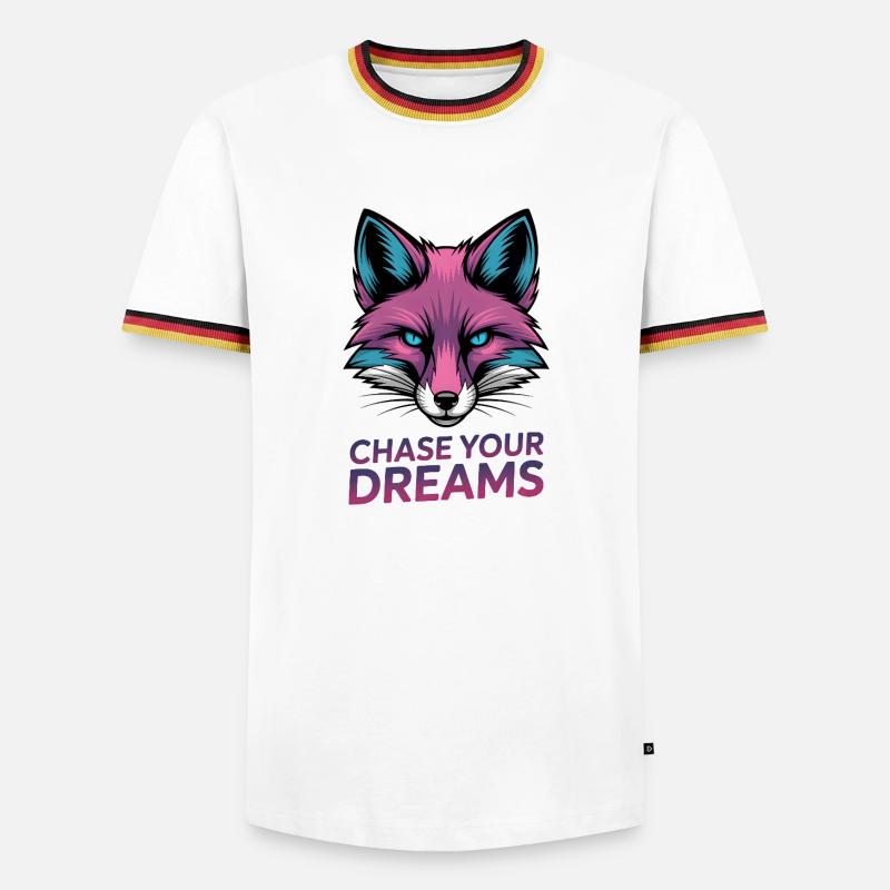 Fuchs-Jagd-Träume - Männer Kontrast-T-Shirt - Weiß/Dreifarbig