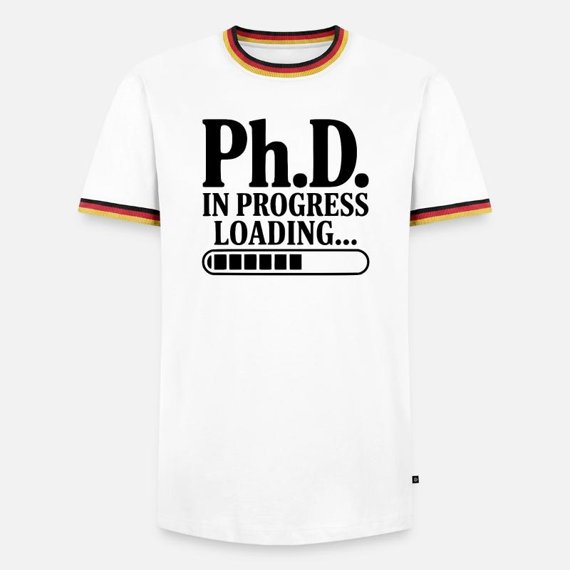 Ph.D. In Progress Loading... - Men's Ringer Shirt - white/tricolour
