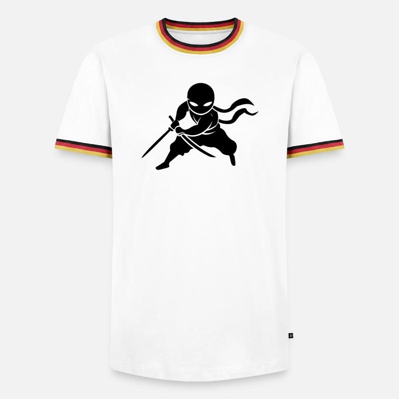 Ninja Samurai - Men's Ringer Shirt - white/tricolour
