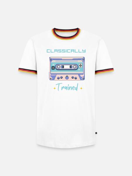 Klassisch ausgebildete Musik Retro-Kassette - Männer Kontrast-T-Shirt - Weiß/Dreifarbig