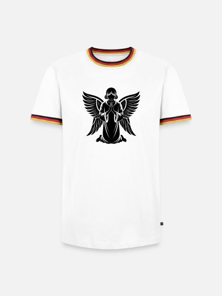 Engel - Männer Kontrast-T-Shirt - Weiß/Dreifarbig