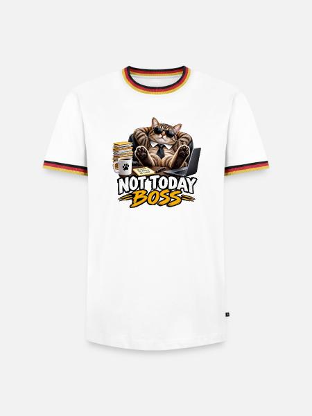 not_today - Männer Kontrast-T-Shirt - Weiß/Dreifarbig