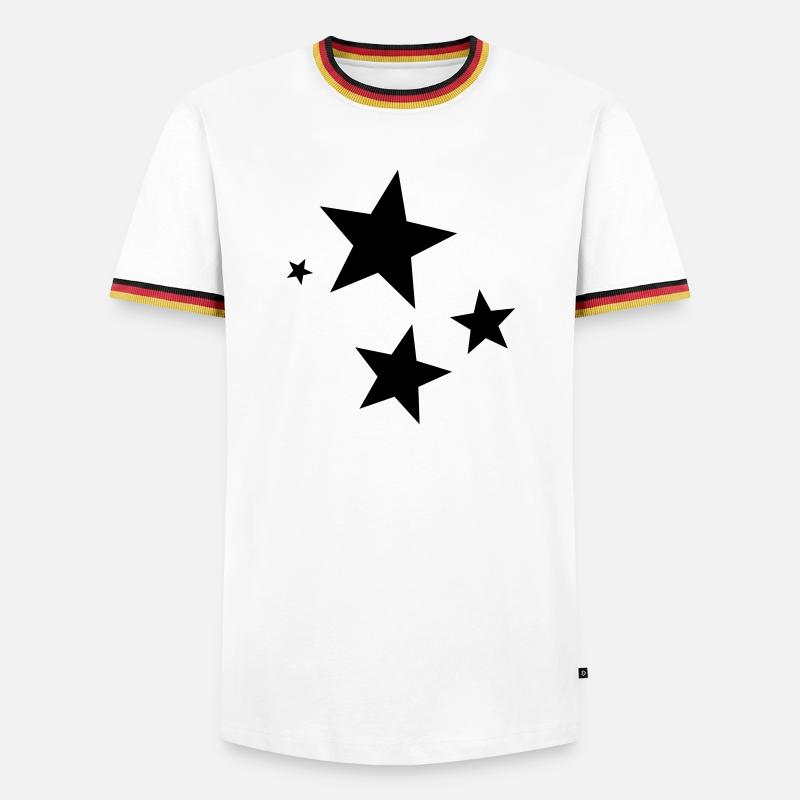 Star points - Men's Ringer Shirt - white/tricolour