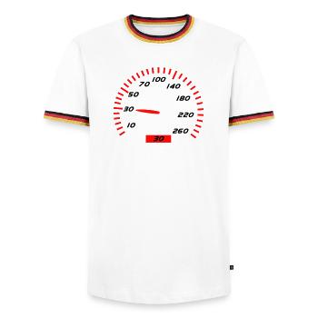 30th Birthday - Men's Ringer Shirt - white/tricolour - Front - AI Model Female 172 light (172cm) & AI Model Male 185 light (185cm)
