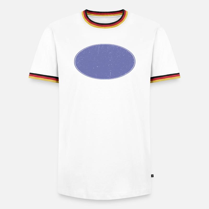 Ovaler Background Hintergrund schmutzig violett - Männer Kontrast-T-Shirt - Weiß/Dreifarbig