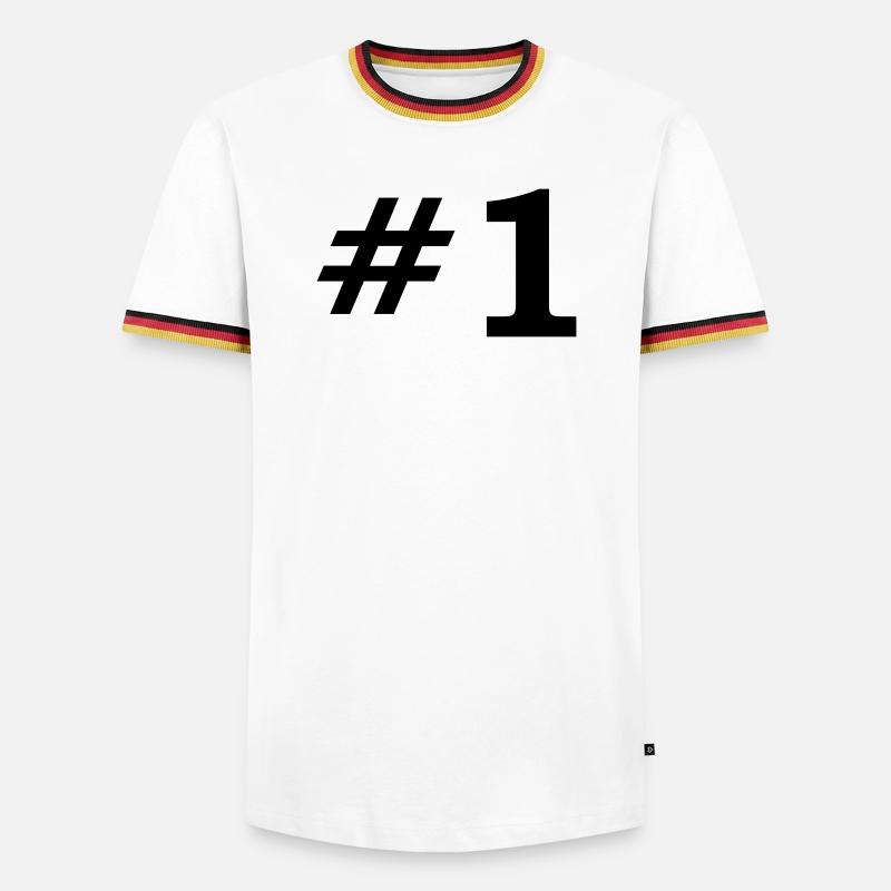 Number One - Men's Ringer Shirt - white/tricolour