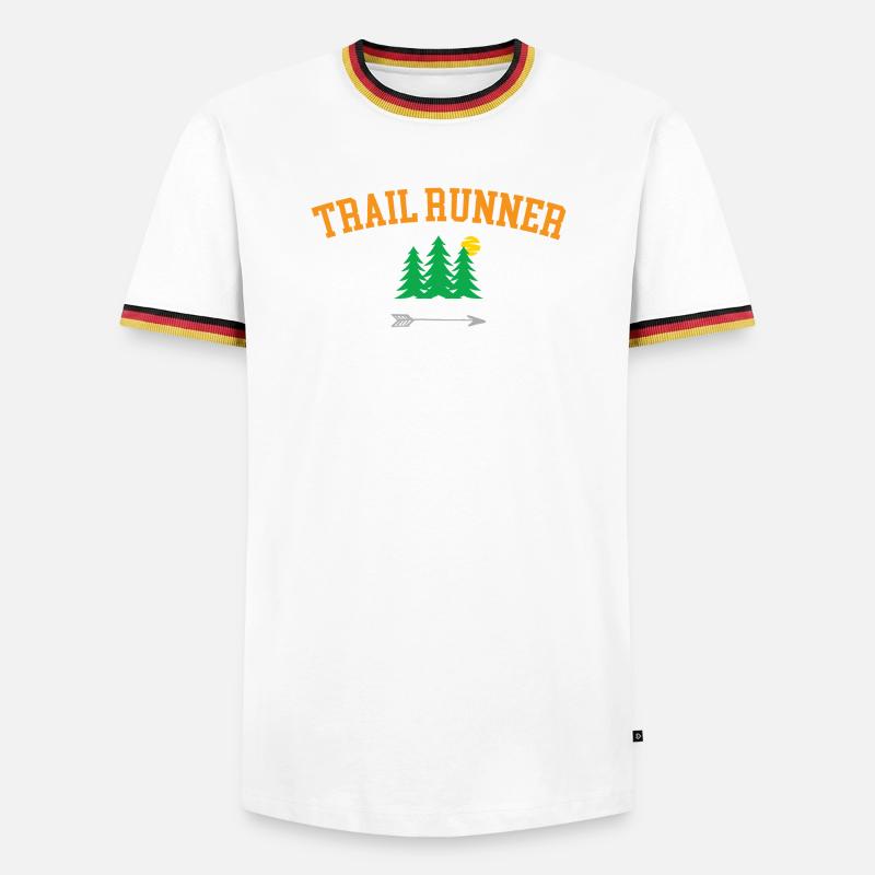 Trail Runner - Men's Ringer Shirt - white/tricolour