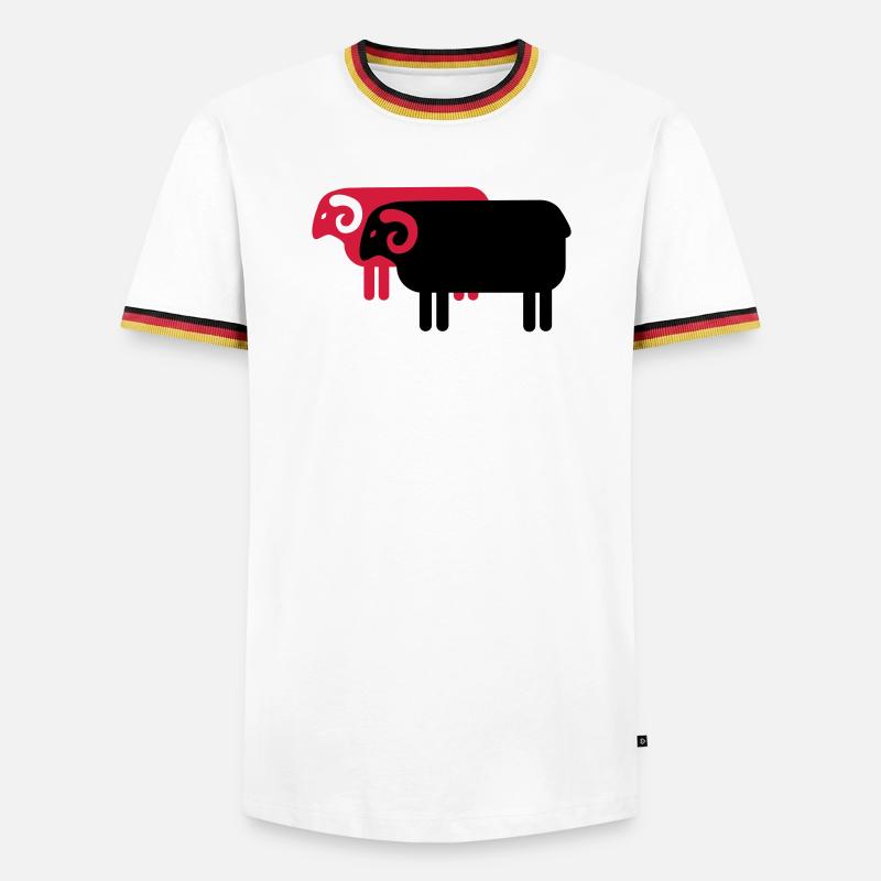 sheep - Men's Ringer Shirt - white/tricolour