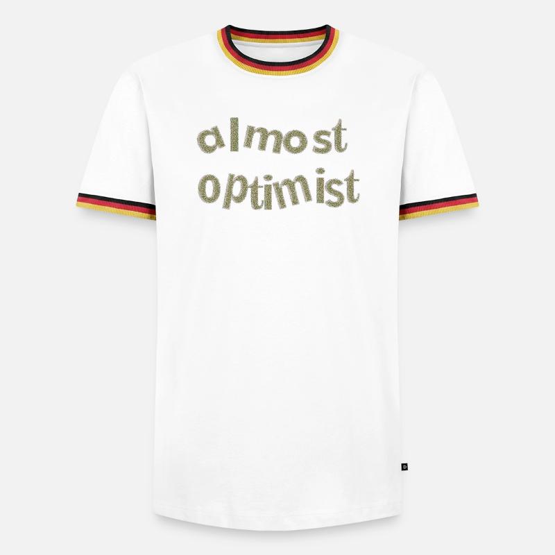 optimist 3 - Männer Kontrast-T-Shirt - Weiß/Dreifarbig