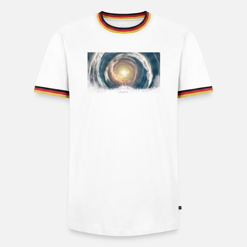 Celestial Light Beam - Men's Ringer Shirt - white/tricolour