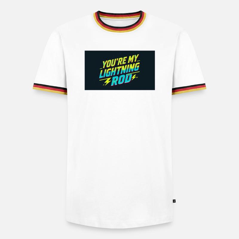 Du bist mein Blitzableiter - Männer Kontrast-T-Shirt - Weiß/Dreifarbig