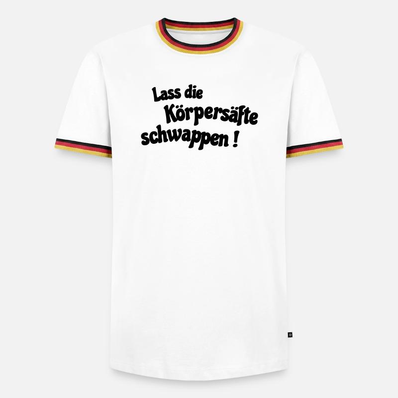 koerpersaefte - Männer Kontrast-T-Shirt - Weiß/Dreifarbig