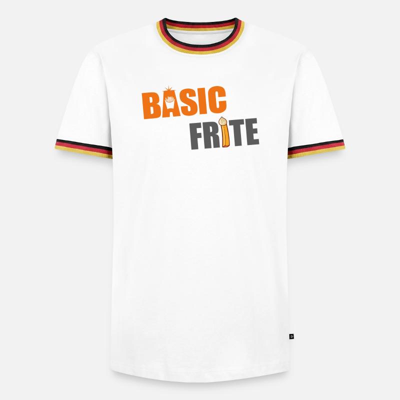 Basic fries 2 - Men's Ringer Shirt - white/tricolour