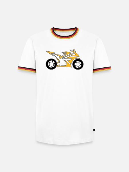 Motorcykel Cykel Chopper Knallert Roll - Herre kontrast-T-shirt - hvid/trefarvet