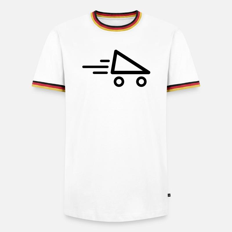 Speed Skate Rollerskate - Men's Ringer Shirt - white/tricolour