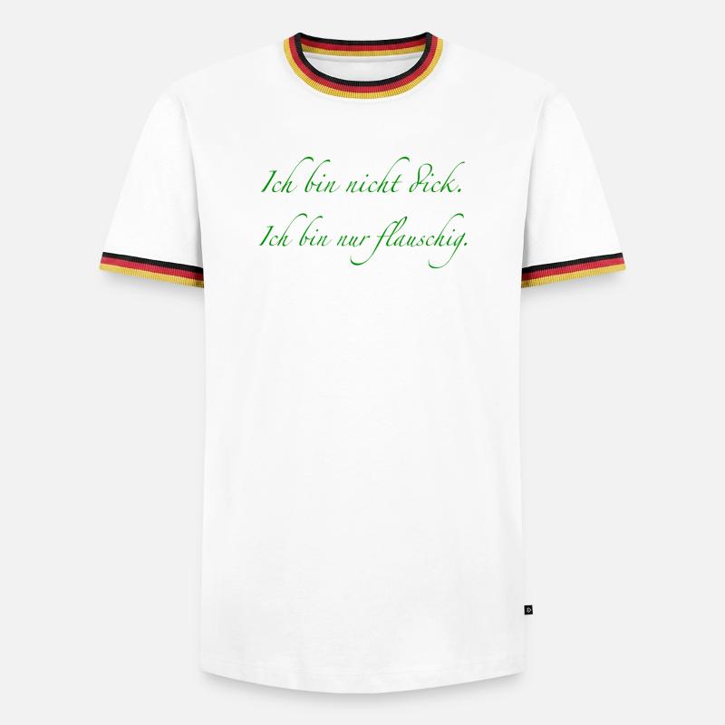 Ich bin nicht dick. - Männer Kontrast-T-Shirt - Weiß/Dreifarbig