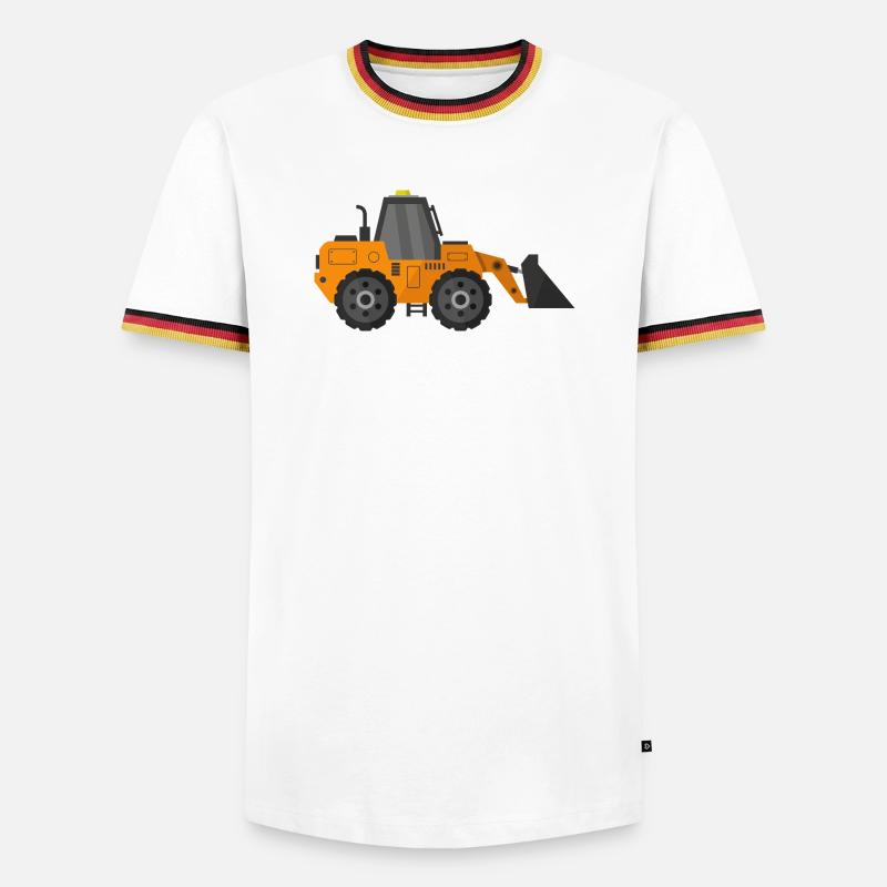 Bagger - Männer Kontrast-T-Shirt - Weiß/Dreifarbig