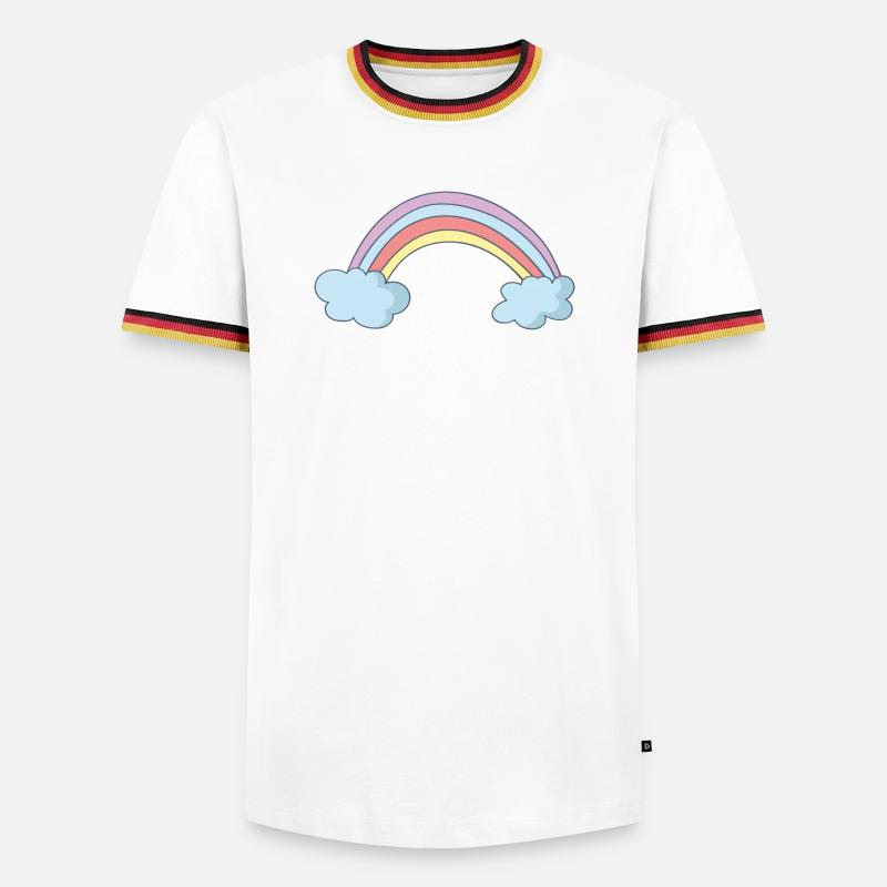 rainbow - Men's Ringer Shirt - white/tricolour