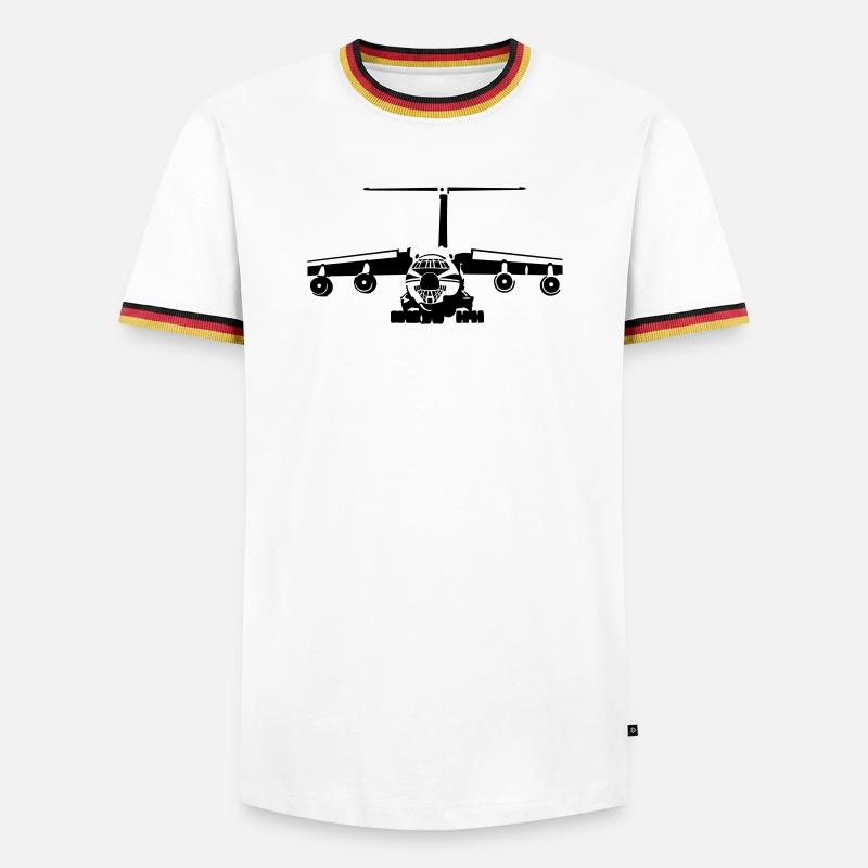 IL-76 - Männer Kontrast-T-Shirt - Weiß/Dreifarbig