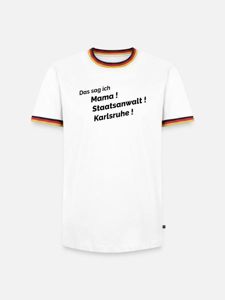 Das sag ich - Männer Kontrast-T-Shirt - Weiß/Dreifarbig