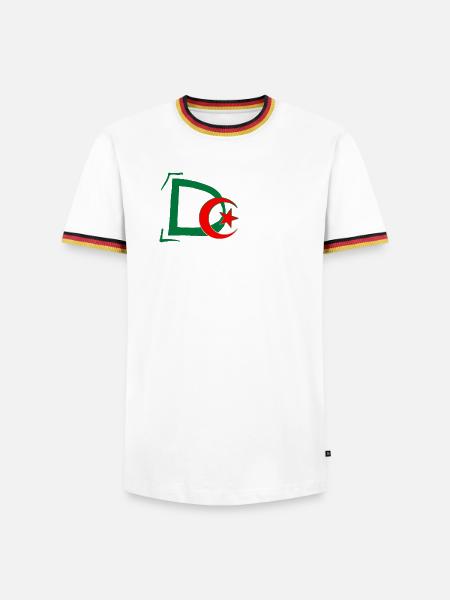 DZ Algerien True Algerisch Algerisch - Männer Kontrast-T-Shirt - Weiß/Dreifarbig