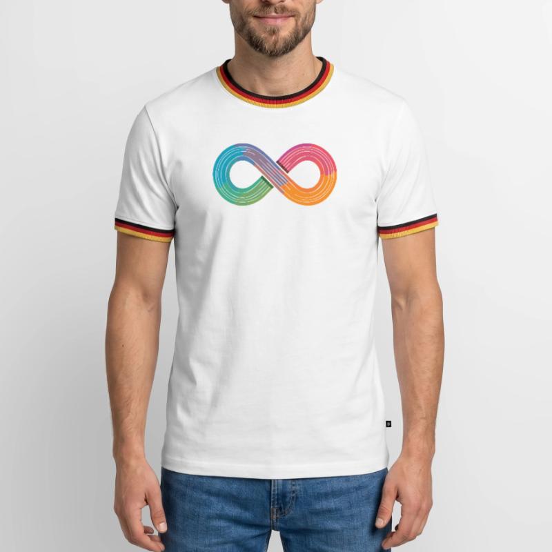 Unendlicher Regenbogen oder doch einfach nur Flow? Männer Kontrast-T-Shirt