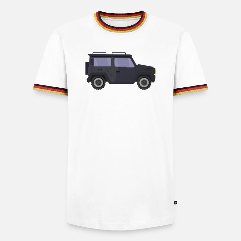 Jeep - Men's Ringer Shirt - white/tricolour