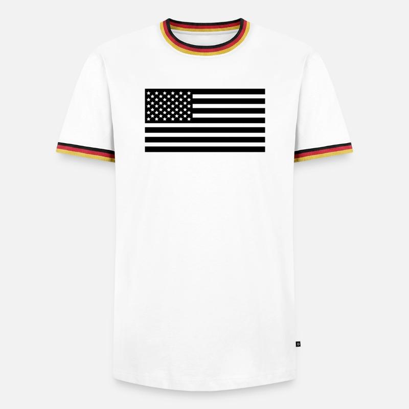Use Flags - Men's Ringer Shirt - white/tricolour