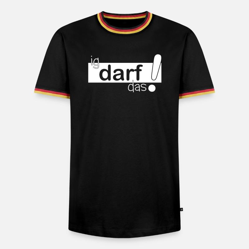 ig darf das! - Männer Kontrast-T-Shirt - Schwarz/Dreifarbig